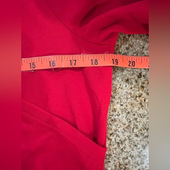Talbots Women’s faux wrap blouse top long sleeve red Size Medium NWT - Picture 4 of 8
